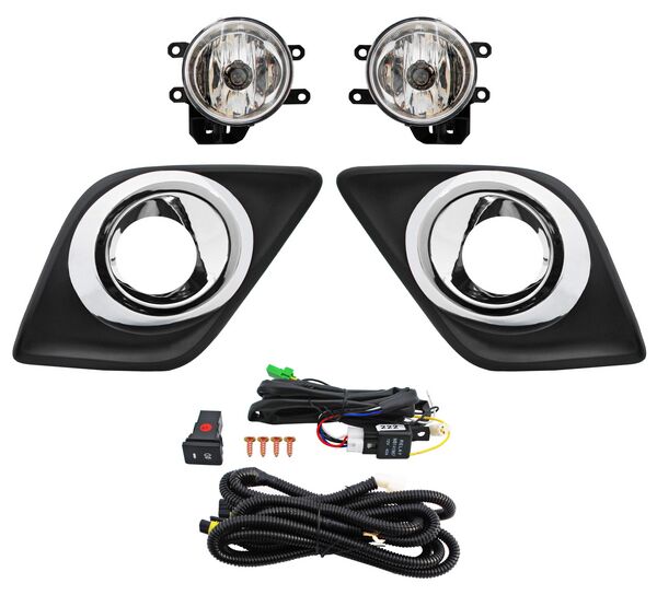 FARO NIEBLA HILUX 16-25 C/PARRILLA FILO CENT EXT CROM JGO