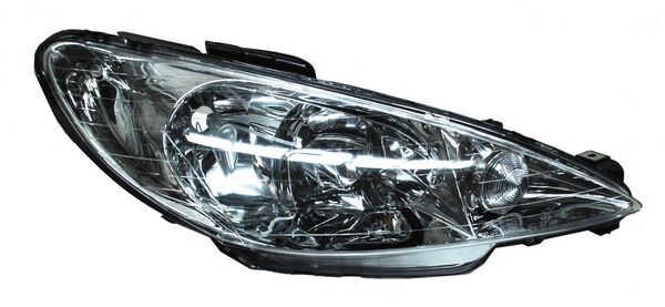 FARO PEUGEOT 206 03-09 LISO DOBLE AS TYC DER
