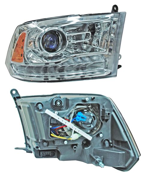 FARO DODGE PU 13-15 FONDO CROMADO C/LUZ DE DIA TYC1 DER