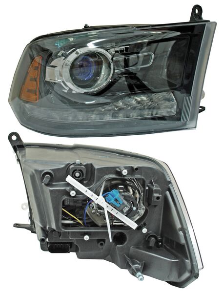 FARO DODGE PU 13-15 FONDO NEGRO C/LUZ DE DIA TYC1 CCC DER