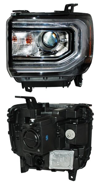 FARO GMC SIERRA 16-18 P/XENON FONDO CROMADO ALD203 TYC2 CCC IZQ