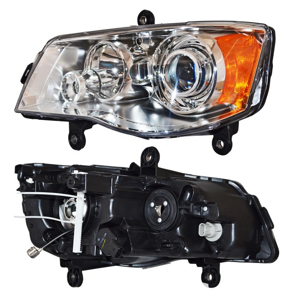 FARO TOWN & COUNTRY 08-16/ CARAVAN 11-15 FONDO CROMADO C/LUPA TYC1 IZQ