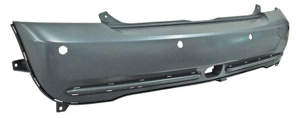 DEFENSA TRAS MINI COOPER 05-06 BASE MODEL C/HOYO P/SENS C/MOLD CROMADA *****