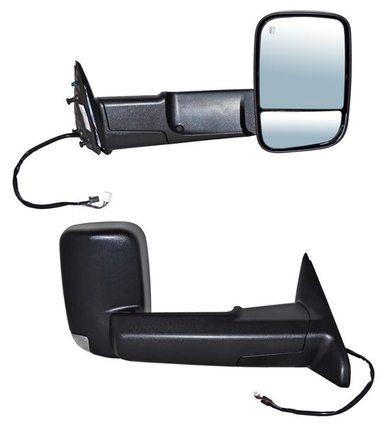 ESPEJO DODGE PU 13-16 1500/2500/3500/4000 ELECT POROSO TELESCOPICO C/LUZ INF C/DIRECC C/DESEMP 12 PINES BBB3 DER