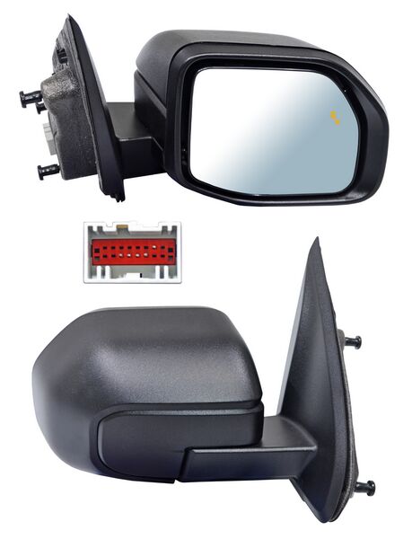 ESPEJO MAVERICK 22-23 ELECCT POROSO C/SENSOR PUNTO CIEGO 5 PINES DER