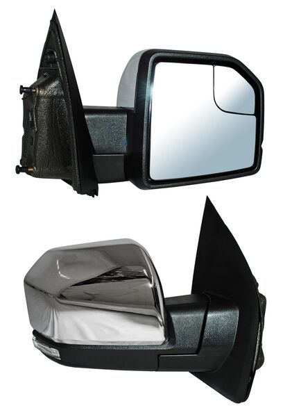 ESPEJO FORD PU / F150 15-20 ELECT CROM C/LUZ INF LED C/MEM C/DIRECC C/DESEMP C/PUNTO CIEGO AUTOABATIBLE 15 PINES DER