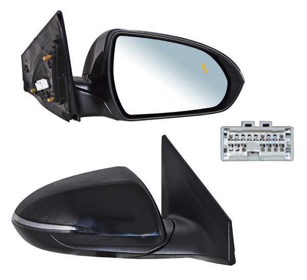 ESPEJO ELANTRA 19-20 ELECT P/PINTAR C/DESEMP C/SENS PUNTO CIEGO C/DIRECC 8 PINES DER