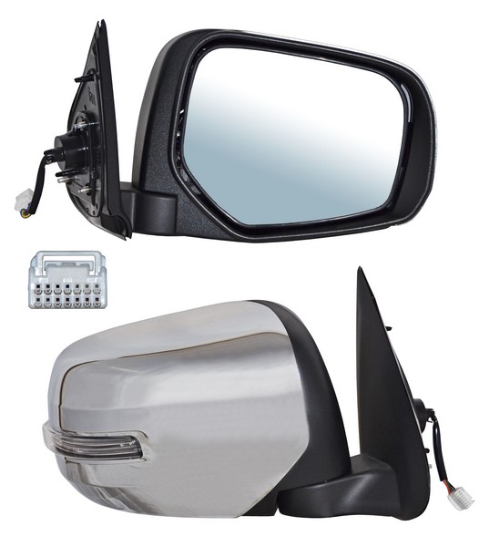 ESPEJO MITSUBISHI PU L200 16-19 ELECT CROM C/DIRECC AUTOABATIBLE 7 PINES DER