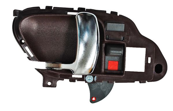 MANIJA INT CHEV PU/ SUB/ BLAZER/ YUKON/ TAHOE/ ESCALADE 95-98 ROJA/ CROMO PLASTICO IZQ ccc.6.9