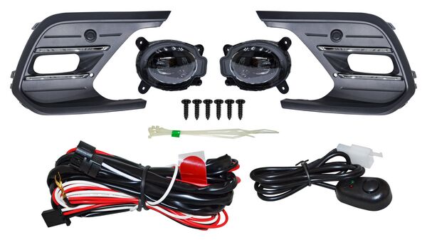 FARO NIEBLA POLO 24-25 LEDS C/PARRILLA FILO CROM JGO 352